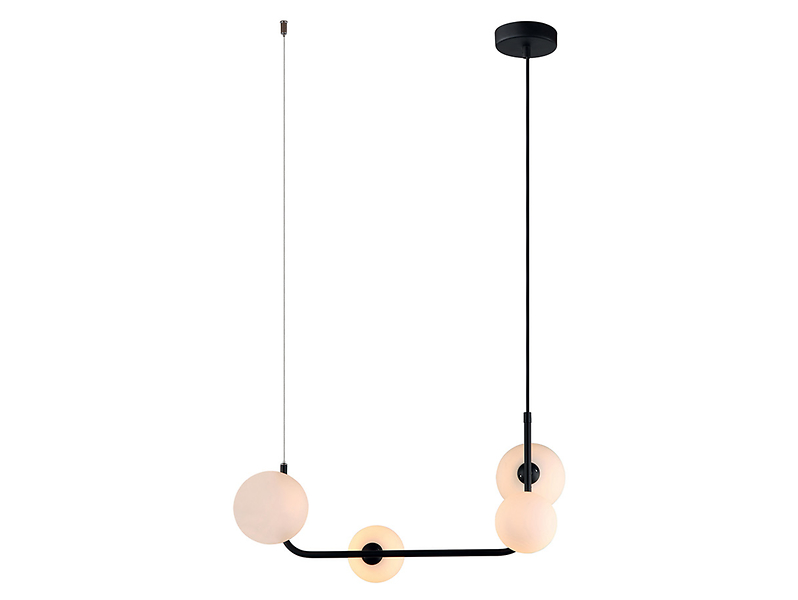 Lampa wisząca Ferrand 4-punktowa stalowa czarna 34851