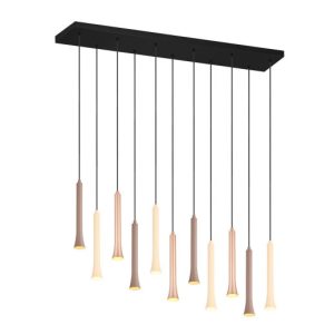 Lampa wisząca FIATO brązowo-czarna LED 11x3W Odcienie bieli 1400lm Trio 835967 Lampa wisząca FIATO brązowo-czarna LED 11x3W Odcienie bieli 1400lm Trio 835967