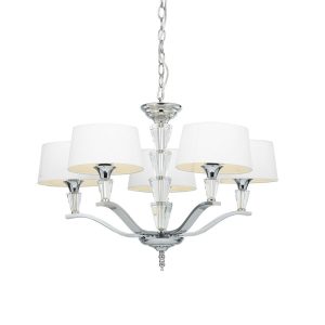 Lampa wisząca FIENNES chromowana 5xE14x15W wym:168x65x65cm IP20 Endon 1025511 Lampa wisząca FIENNES chromowana 5xE14x15W wym:168x65x65cm IP20 Endon 1025511
