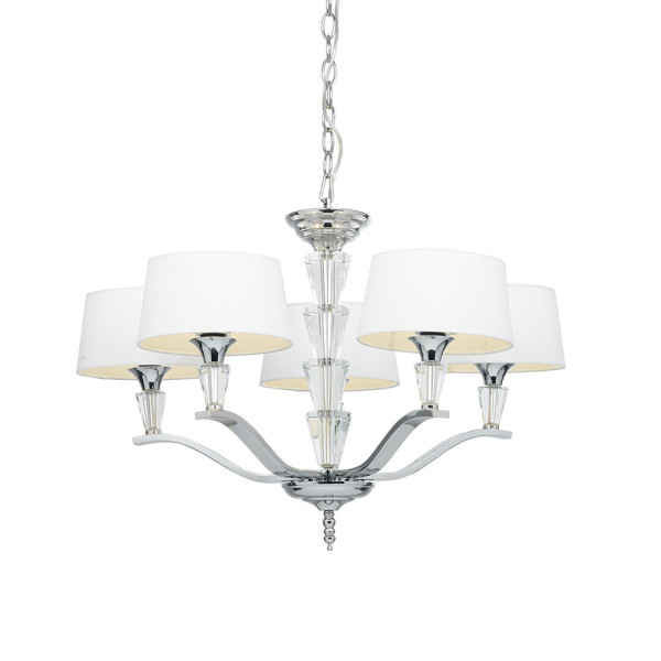 Lampa wisząca FIENNES chromowana 5xE14x15W wym:168x65x65cm IP20 Endon 1025511