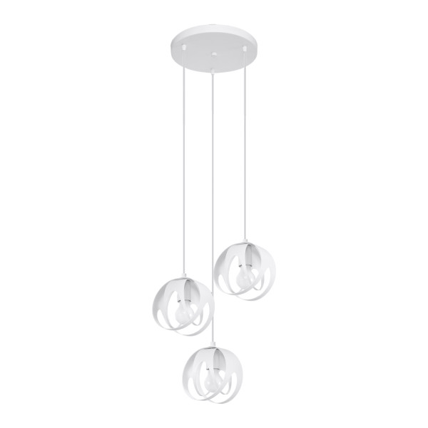 Lampa wisząca FINARA biała 3xE27x15W wym:117x30x30cm IP20 Pure Lume 1021079