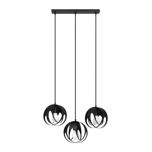 Lampa wisząca FINARA czarna 3xE27x15W wym:117x50x16cm IP20 Pure Lume 1021126