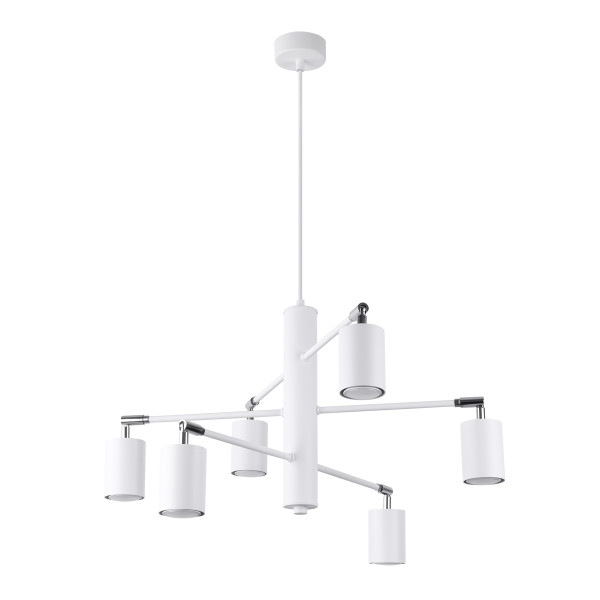 Lampa wisząca FJELLO biała 6xGU10x10W wym:125x77x77cm IP20 Pure Lume 1019203
