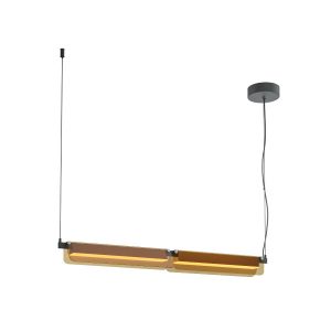 Lampa wisząca FLAT bursztynowo-czarna LED 20W 3000K 2480lm Maytoni 1027181 Lampa wisząca FLAT bursztynowo-czarna LED 20W 3000K 2480lm Maytoni 1027181