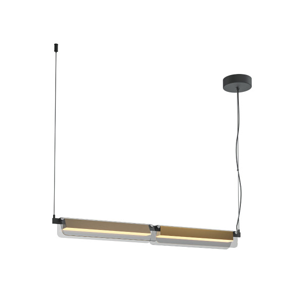 Lampa wisząca FLAT czarno-złota LED 20W 3000K 2480lm Maytoni 1026819