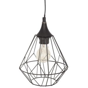 LAMPA WISZĄCA Flave czarna styl industrialny METALOWA 438654 LAMPA WISZĄCA Flave czarna styl industrialny METALOWA 438654