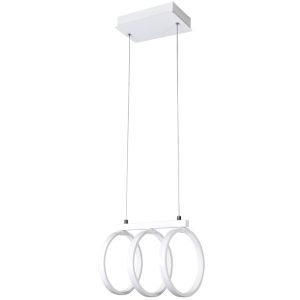 Lampa wisząca FLINT biała LED 1x34W Ciepła biel 2100lm Polux 851904 Lampa wisząca FLINT biała LED 1x34W Ciepła biel 2100lm Polux 851904
