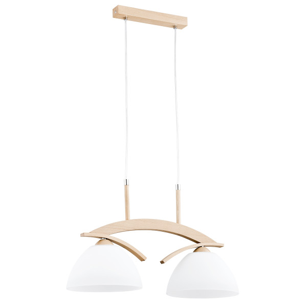 Lampa wisząca FLOP drewno jasne drewno 2xE27x15W wym:95x62x25cm IP20 Alfa 1025318