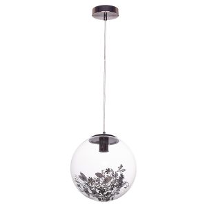 Lampa wisząca Flora szklana srebrna 190823 Lampa wisząca Flora szklana srebrna 190823