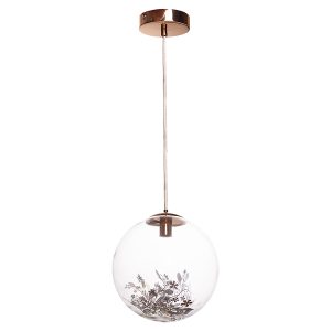 Lampa wisząca Flora szklana złota 190824 Lampa wisząca Flora szklana złota 190824