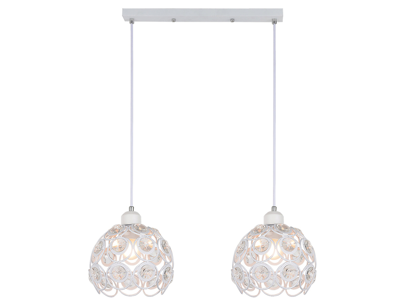 Lampa wisząca Florence 2-punktowa stalowa biała 190727