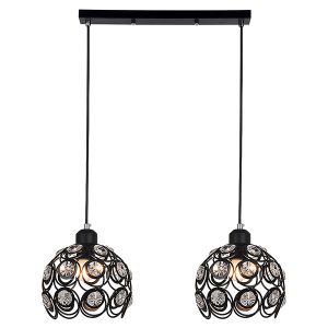 Lampa wisząca Florence 2-punktowa stalowa czarna 190726 Lampa wisząca Florence 2-punktowa stalowa czarna 190726