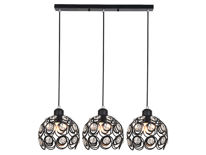 Lampa wisząca Florence 3-punktowa stalowa czarna 190731