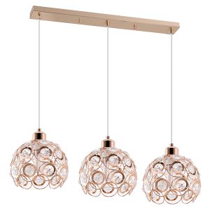 Lampa wisząca Florence 3-punktowa stalowa złota 382100 Lampa wisząca Florence 3-punktowa stalowa złota 382100