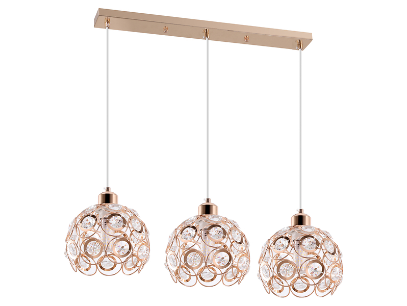 Lampa wisząca Florence 3-punktowa stalowa złota 382100