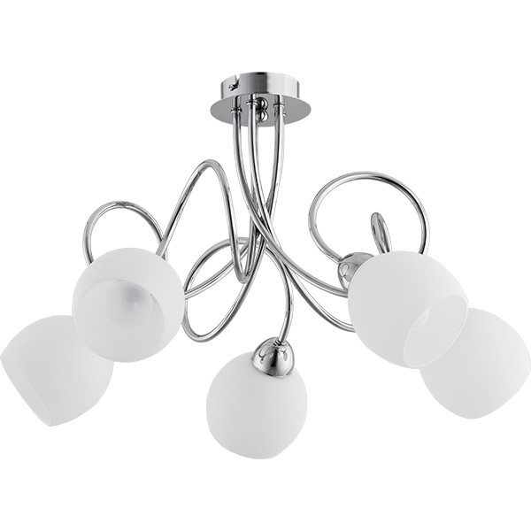 Lampa wisząca FLORIDA poplątane ramiona chromowana-srebrna 5xE14x10W Alfa 1019611