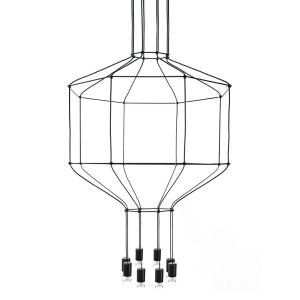 Lampa wisząca FLUSSO 8 czarna 148341 Lampa wisząca FLUSSO 8 czarna 148341