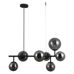 Lampa wisząca Fontera 7-punktowa stalowa czarna 64851 Lampa wisząca Fontera 7-punktowa stalowa czarna 64851
