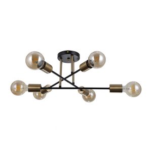 Lampa wisząca Formio skrzyżowane ramiona czarna 6xE27x40W IP20 Italux 1030206 Lampa wisząca Formio skrzyżowane ramiona czarna 6xE27x40W IP20 Italux 1030206