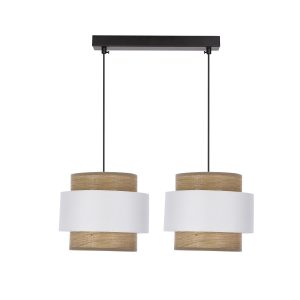 Lampa wisząca Forni czarno-brązowa-biała 2xE27x40W Candellux 988089 Lampa wisząca Forni czarno-brązowa-biała 2xE27x40W Candellux 988089