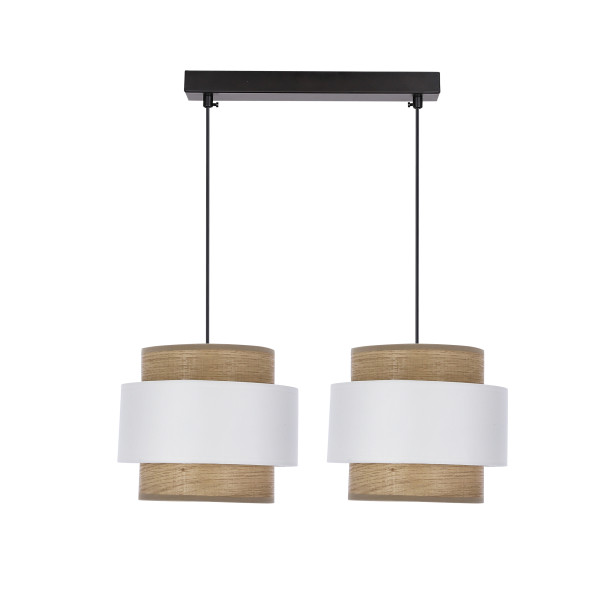 Lampa wisząca Forni czarno-brązowa-biała 2xE27x40W Candellux 988089