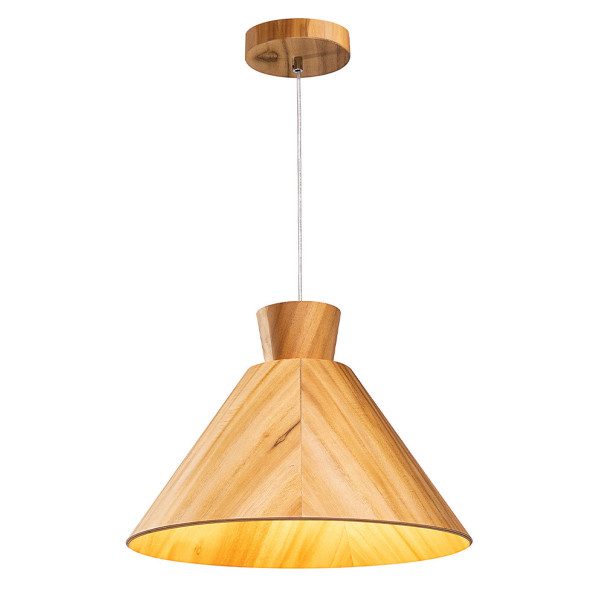 Lampa wisząca fornir tekowy CONICAL 1xE27x40W wym: 309x40x40 cm Quintiesse 836173