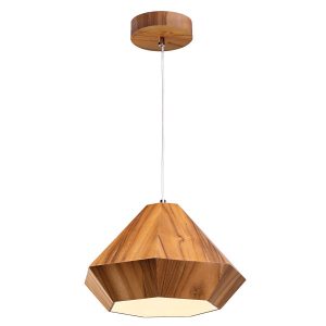 Lampa wisząca fornir tekowy DIAMOND 1xE27x40W Quintiesse 836935 Lampa wisząca fornir tekowy DIAMOND 1xE27x40W Quintiesse 836935