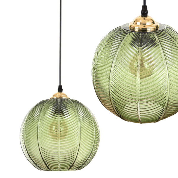 Lampa Wisząca FRAGIL Szkło Kulisty Klosz Zielony 963711