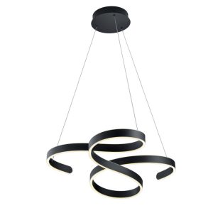 Lampa wisząca FRANCIS czarno-biała LED 1x52W Ciepła biel 6500lm Trio 854619 Lampa wisząca FRANCIS czarno-biała LED 1x52W Ciepła biel 6500lm Trio 854619
