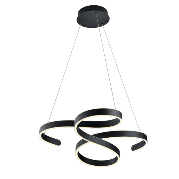 Lampa wisząca FRANCIS czarno-biała LED 1x52W Ciepła biel 6500lm Trio 854619