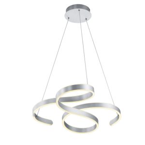 Lampa wisząca FRANCIS srebrno-biała LED 1x52W Ciepła biel 6500lm Trio 854550 Lampa wisząca FRANCIS srebrno-biała LED 1x52W Ciepła biel 6500lm Trio 854550