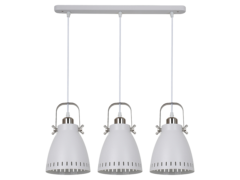 Lampa wisząca Franklin 3-punktowa stalowa biała 34984