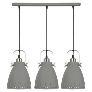 Lampa wisząca Franklin 3-punktowa stalowa szara 34983 Lampa wisząca Franklin 3-punktowa stalowa szara 34983
