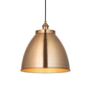 Lampa wisząca FRANKLIN antyczna mosiężna 1xE27x20W IP20 Endon 988654 Lampa wisząca FRANKLIN antyczna mosiężna 1xE27x20W IP20 Endon 988654