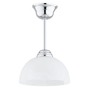 Lampa wisząca Frella szklana biało-srebrna 552775 Lampa wisząca Frella szklana biało-srebrna 552775