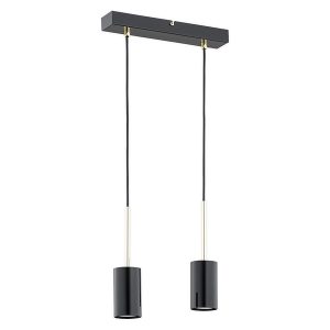 Lampa wisząca Frigga 2-punktowa stalowa czarna 552793 Lampa wisząca Frigga 2-punktowa stalowa czarna 552793
