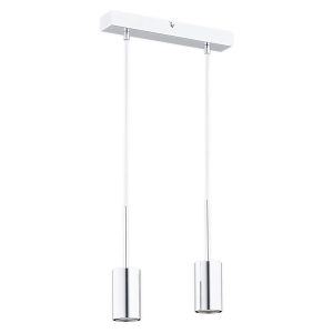 Lampa wisząca Frigga 2-punktowa stalowa srebrna 552784 Lampa wisząca Frigga 2-punktowa stalowa srebrna 552784