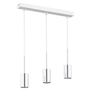 Lampa wisząca Frigga 3-punktowa stalowa srebrna 552785 Lampa wisząca Frigga 3-punktowa stalowa srebrna 552785