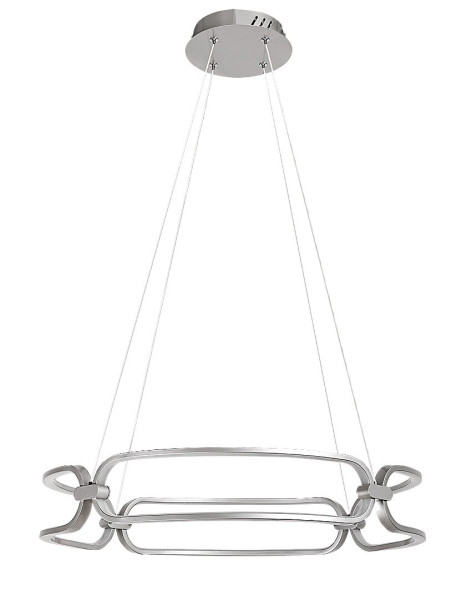 Lampa wisząca Fringilla chrom satynowany-biała LED 1x67W 3750lm Rabalux 851409