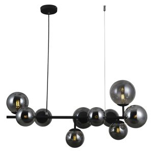 Lampa wisząca Frontera 10-punktowa szklana grafitowa 43887 Lampa wisząca Frontera 10-punktowa szklana grafitowa 43887