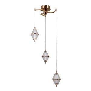 Lampa wisząca FUENTE złota LED 3x15W Ciepła biel 1108lm Italux 836417 Lampa wisząca FUENTE złota LED 3x15W Ciepła biel 1108lm Italux 836417