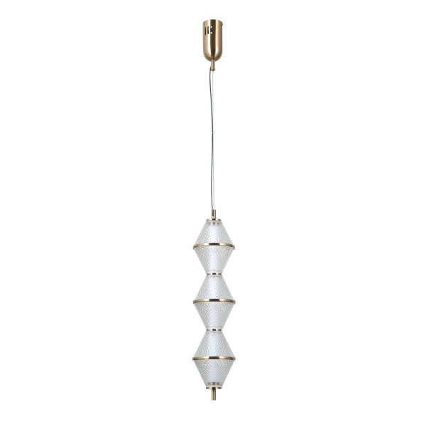 Lampa wisząca FUENTE złota LED 3x15W Ciepła biel 1108lm Italux 836247