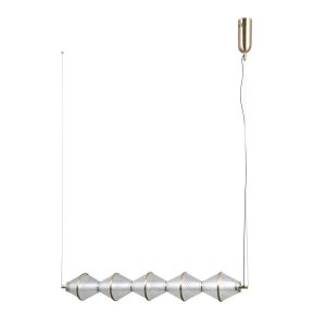 Lampa wisząca FUENTE złota LED 5x25W Ciepła biel 1576lm Italux 837400 Lampa wisząca FUENTE złota LED 5x25W Ciepła biel 1576lm Italux 837400