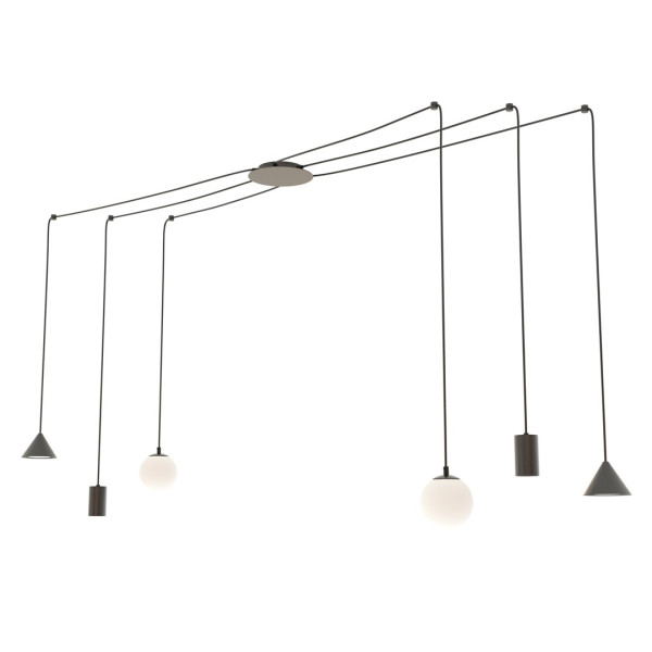 Lampa Wisząca Fuji 6 Black 752629