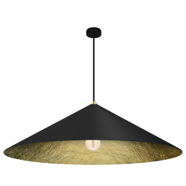 Lampa wisząca Fuji czarno-złota metalowa E27 120 cm 1072042