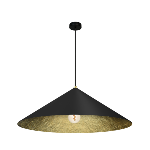 Lampa wisząca FUJI czarny-złoty metal E27 120 cm 1071949 Lampa wisząca FUJI czarny-złoty metal E27 120 cm 1071949