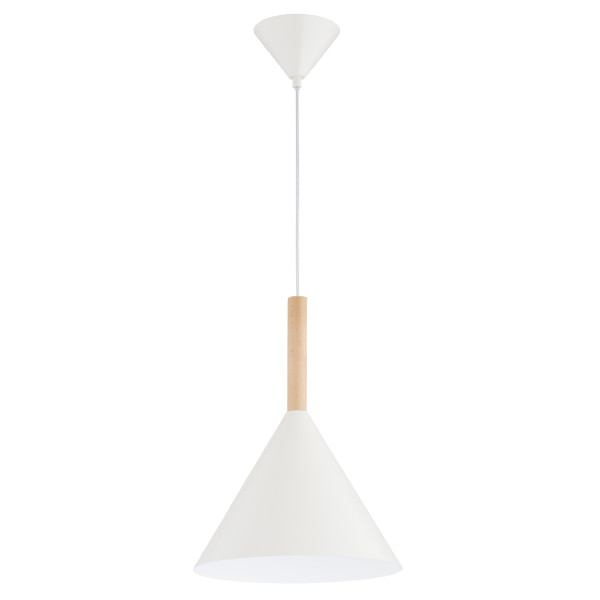 Lampa wisząca FUKS stożek beżowa 1xE27x15W wym:90x32x32cm IP20 Alfa 1025407