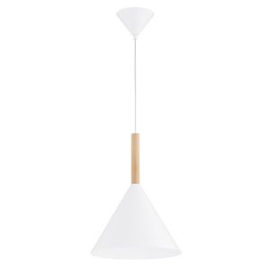 Lampa wisząca FUKS stożek biała 1xE27x15W wym:90x32x32cm IP20 Alfa 1025322 Lampa wisząca FUKS stożek biała 1xE27x15W wym:90x32x32cm IP20 Alfa 1025322