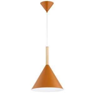 Lampa wisząca FUKS stożek brązowa 1xE27x15W wym:90x32x32cm IP20 Alfa 1025423 Lampa wisząca FUKS stożek brązowa 1xE27x15W wym:90x32x32cm IP20 Alfa 1025423
