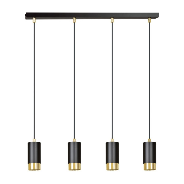 Lampa Wisząca Fumiko 4 Bl/Gold 752584